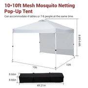 Bild in Galerie-Viewer laden, Einfacher One-Push Aufbau Pop-Up-Pavillon 3x3m – Wasserdichter Outdoor-Schutz, tragbares Partyzelt mit Rollentasche, inklusive Seitenwand, ideal für Camping, Terrasse, Partys

