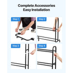 Amocart 4 Tier 3D Printer Filament Rolling Filament Spool Storage Rack with Wheels for Office Workshop 3D Printing Station