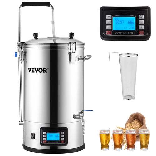 SucceBuy 35L110/220V 304Stainless Steel All-in-One Home Beer Brewer Electric Brewing System with Pump Brewing Beer Equipment Kit