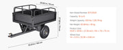 Bild in Galerie-Viewer laden, SucceBuy Garden Utility Trailer 17Cu.Ft&amp;600lbs Capacity ATV UTV Trailer Tow Behind Steel Dump Cart with 16" Tires for Lawn Mower

