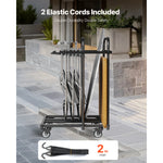 Amocart 400 LBS Folding Chair Rack Cart with Swivel Casters fit 5 Tables+14 Chairs Storage Dolly Chair Holder for Party Hotel