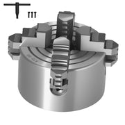 Load image into Gallery viewer, SucceBuy 3 In / 10 In Lathe Chuck 4-Jaw T-key Fixing Screws Reversible Jaws HT300 Material Internal External for Metal Lathe Use - AMOCART
