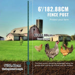 Amocart Fence Post T-Post Heavy Duty Metal Fence Post Sturdy Steel Fence Stakes for Garden Yard Lawn Farms Outdoor Wire Fencing