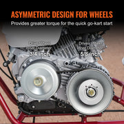 Bild in Galerie-Viewer laden, Amocart Go-Kart Torque Converter Go-Kart Clutch Kit Series Asymmetrical Driver Pulley Replacement with Drive Belt  Small Engine
