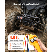 Bild in Galerie-Viewer laden, Amocart 2500/3500LBS 12V Wired Electric ATV/UTV Winch with 32/39ft Synthetic Rope Aluminum Fairlead Mount Plate for Towing Car
