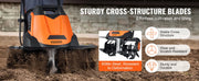Load image into Gallery viewer, SucceBuy 12 Amp Electric Tiller 18" Tilling Width 3.94" Tilling Depth Corded Electric Tiller/Cultivator Steel Mn Tines Rototille
