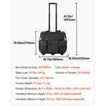 Amocart 110Lbs Rolling Tool Bag 25 Pockets Roller Tool Bag on Wheels with Telescoping Handle Toolbag Organizers for Mechanic