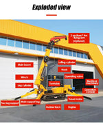 Customized Crawler Telescopic Boom Spider Crane with Hydraulic Remote Control，with Long Arm Fly Jib