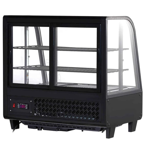 Amocart Refrigerated Display Case Countertop Pastry Display Case LED Lighting TURBO Cooling Frost Free Air Cooling