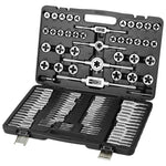 Amocart Tap and Die Set 40PCs 60PCs 80PCs 110/116PCs Metric SAE Standard Bearing Steel Taps and Dies Essential Threading Tool
