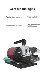 Zten Pneumatic Terminal Crimping Machine Tool 1.3T Terminal Crimper Pliers Tool with Crimping Die For Optional With Foot Touch