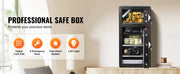 Load image into Gallery viewer, Amocart Single Door 4.0 cu.ft Safe Box w/ Key Lock Password &amp; Fingerprint Safe Lock Box with Fireproof Bag Key Rack &amp; LED Light
