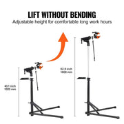 Load image into Gallery viewer, Amocart Bike Repair Stand Heavy-duty Aluminum Adjustable Height Magnetic Tool Tray Telescopic Arm Foldable for Home Shops
