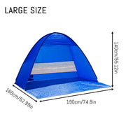Load image into Gallery viewer, PAKICETUS Lightweight Pop Up Beach Tent with Carry Bag, Quick Setup Sun Shade Shelter Portable Outdoor Cabana Tent for Beach Vacation Outdoor Travel Lovers
