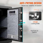 Amocart Electric Safe 2.2/1.8 Cubic Feet Fingerprint&Digital Security Cabinet Safe W/ Fire-proof Bag for Cash Jewelry Documents