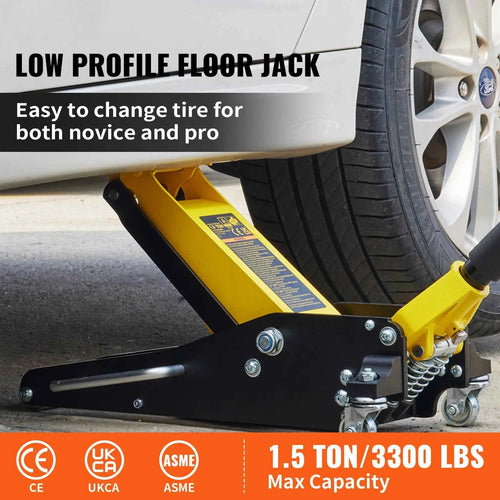 SucceBuy Single Piston Quick Lift Car Jack 1.5-3T Aluminum Steel Racing Floor Jack
