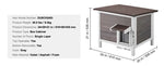 Amocart Outdoor Cat House Weatherproof, Feral Cat Shelter for Cat Outdoor Wooden Cat Rabbit House with All-Round Foam Insulated
