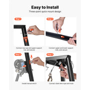 Bild in Galerie-Viewer laden, SucceBuy 500 lbs Tripod Deer Hoist Winch Lift with Gambrel &amp; Manual Winch Hunting Game Hoist for Cleaning Skinning and Moving
