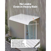 Load image into Gallery viewer, Amocart Aluminum Awning 60 x 42in Durable Window Awning Door Canopy Lightweight Stable Aluminum Awning Exterior Rain Protection
