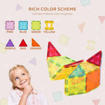 Amocart 32PCS Light Magnetic Tiles Building Blocks Magnet Educational STEM Sensory Stacking Toys for Toddlers Boys Girls Gifts