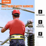 Amocart Half Body Safety Harness Tree Climbing Harness Half Protection Harness 340 lbs for Fire Rescuing Caving Rock Climbing