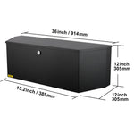 Amocart Trailer Tongue Box Aluminum Alloy Tongue Box Tool Chest Heavy Duty Trailer Box Utility Trailer Tongue Box for Pickup