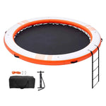 Amocart Inflatable Floating Dock 10x8FT Non-Slip Water Detachable Ladder Portable Carrying Bag Floating Platform Island Raft