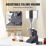 for Milk Water Beer Gloss Dispensing Equipment Amocart 5-50ml A02 Pneumatic Liquid Filling Machine w/ Pedal Paste Bottle Filler