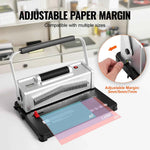 Amocart Coil Spiral Binding Machine Manual Book Maker 34-Holes Binding 120 Sheets Punch Binder w/ Adjustable Coil Binding Spine