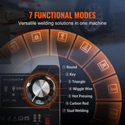 Charger l'image dans la visionneuse de galerie, Amocart Stud Welder Repair Kit 1.8KW Auto Body Spot Welding Dent Puller Machine with 7 Welding Modes for Car Truck Dent Repair
