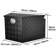 Load image into Gallery viewer, Amocart Trailer Tongue Box Aluminum Alloy Tongue Box Tool Chest Heavy Duty Trailer Box Utility Trailer Tongue Box for Pickup

