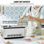 Amocart Automatic Ice Cream Maker with Built-in Compressor 2 Quart No Pre-freezing Fruit Yogurt Machine Electric Sorbet Maker