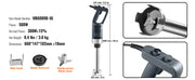 Load image into Gallery viewer, Amocart Commercial Immersion Blender 500 Watt Heavy Duty Hand Mixer Variable Speed Kitchen Stick Mixer with 304 Stainless Steel
