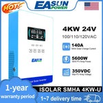 EASUN POWER 4KW 24V Soalr Inverter 5600W 24V 140A MPPT Inversores Pure Sine Wave Solar Power Inverter 6.25 Inch LCD 110V Hybrid Soalr Inverter 4000W Off Grid Hybrid Solar Inverter