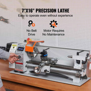 Load image into Gallery viewer, SucceBuy Brushless Mini Metal Lathe  7''x16'' / 180mm*400mm 800W Digital Display Continuously Variable Metalworking Turning
