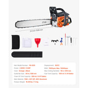 Load image into Gallery viewer, Amocart Gas Chainsaw Gasoline Powered Chain Saw Handheld Cordless Petrol Chainsaws for Tree Wood Branch Cutting Tree Trimming
