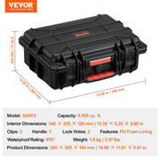 Charger l'image dans la visionneuse de galerie, SucceBuy Valise Rigide Résistante aux Intempéries Boîte de Protection Robuste avec Mousse Prédécoupée pour Voyages, Chasse, Militaire, Tactique, Appareils Photo
