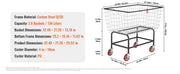 Load image into Gallery viewer, SucceBuy Commercial Wire Laundry Cart Laundry Basket 2.5/4.5 Bushel Heavy Duty with 4Inch Wheels for Home Bathroom Laundry Rooms
