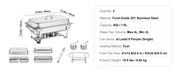 Load image into Gallery viewer, Amocart 8QT Rectangle Chafing Dish 2/4/6 Packs w/ Full Size Pans Buffet Catering Warmer Server Folding Stand Fuel Holder Tray
