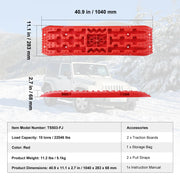 Charger l'image dans la visionneuse de galerie, 10 TON Traction Boards with PP Material Recovery Boards for Off-road Vehicle Car Pickup SUV RV Pair Tire Traction Mats

