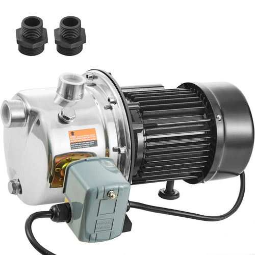 SucceBuy Shallow Well Jet Pump 115Volt Cast Iron/Stainless Steel Irrigation Water Pump for Agricultural Garden Irrigation System