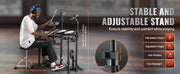 Bild in Galerie-Viewer laden, Amocart Electric Drum Set 32 Drum Kits &amp; 480 Sounds, USB MIDI Supported 8 / 10 in Quiet Mesh+10 in Cymbals Drum Sticks Easy Use
