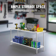 Load image into Gallery viewer, SucceBuy 4 Size Stainless Steel Prep Table Heavy Duty Metal Worktable Commercial Work Table for Restaurant and Home
