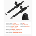 Amocart 2pcs 2/4ft Retractable Ratchet Straps with S Hooks 2in Cargo Ratchet Tie Down Luggage Belt Strap for Trailers Vehicles