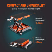 Load image into Gallery viewer, Amocart Motorcycle Lift 1100 LBS Motorcycle Lift Scissor Lift  with Dolly &amp; Hand Crank Center Hoist Crank Stand for Motorcycle
