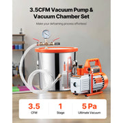Bild in Galerie-Viewer laden, SucceBuy 3.5 CFM Single Stage Pump &amp; 3 Gallon Vacuum Chamber Degassing Chamber Kit for Stabilizing Wood Degassing Silicone Resin
