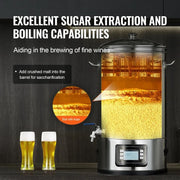 Load image into Gallery viewer, Amocart Electric Brewing System 8 GALLON Brewing Stock Pot All-in-One Home Beer Brewer 304 Stainless Steel Brewing Supplies
