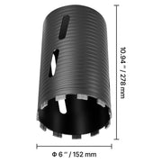 Bild in Galerie-Viewer laden, SucceBuy Core Drill Bit Internal Thread Diamond Dry Coring Bit w 3 Adapters Pilot Drill and Hex Wrench for Concrete Red Bricks
