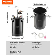 Load image into Gallery viewer, Amocart 10L/15L/20L/30L Spray Paint Pressure Pot Stirring Pot Tank Adjustale Pressure Pressure Pot Paint Tank Spray Gun
