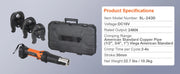 Bild in Galerie-Viewer laden, Amocart Pro Press Tool 18V Electric Pipe Crimping Tool for 1/2" 3/4" 1" Copper Pipes Press Tool Kit with 3 Jaws 2Pcs Battery

